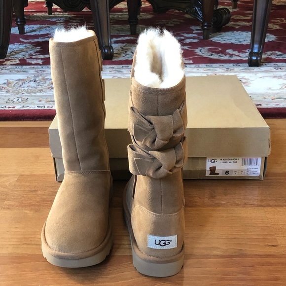 NWB W ALLEGRA BOW II Bow Long Boots size 6 - Picture 6 of 8